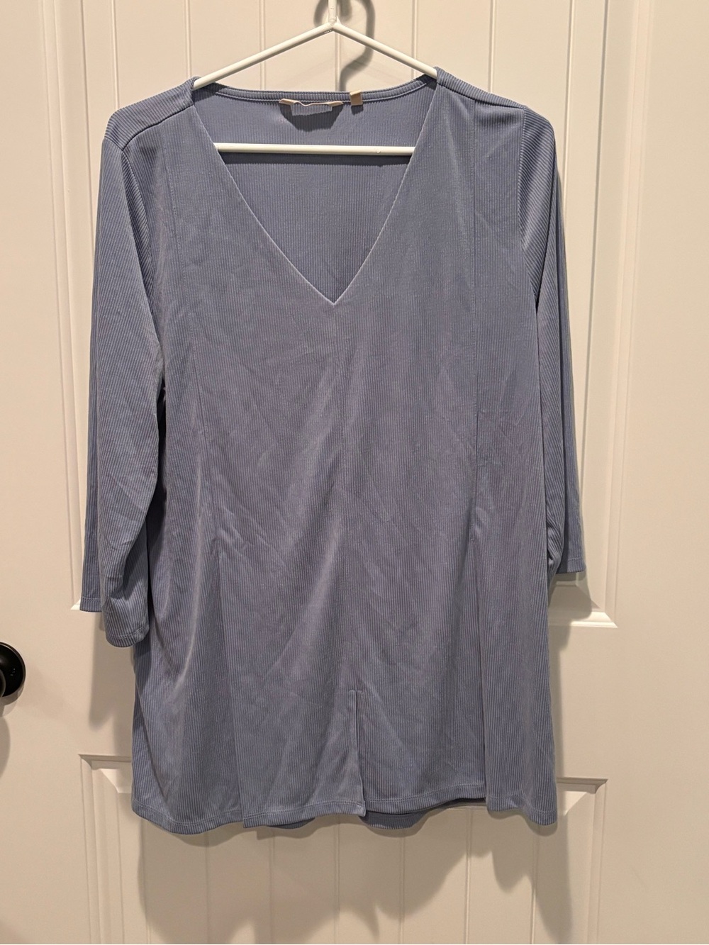Soft Surroundings Dusty Blue V‑Neck Tunic Top